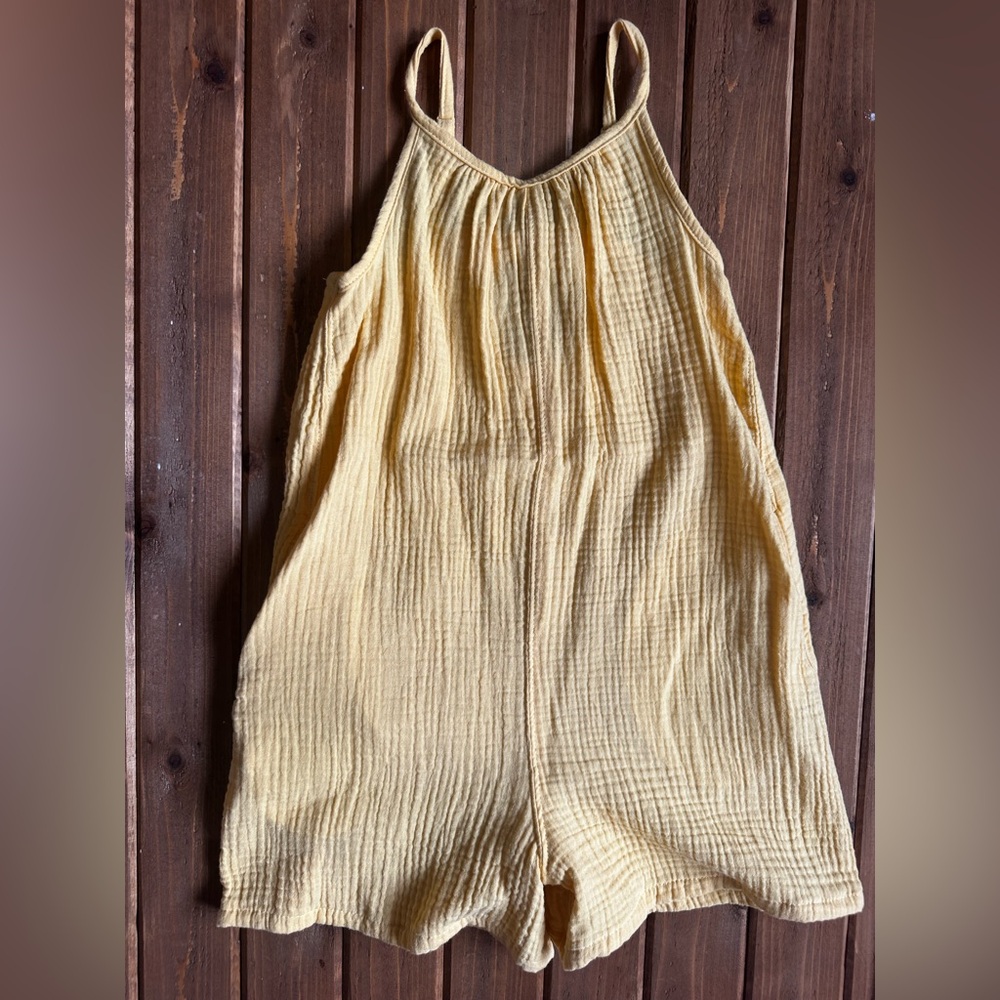 Cat & Jack Light Yellow Textured Romper